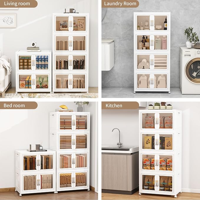 Large Clear Stackable Storage Bins - Image 7
