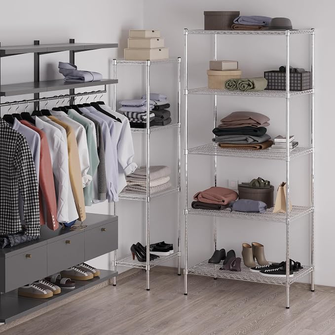 24" Deep x 36" Wide x 86" Height Wire Shelving Kit | 5-Tier | NSF Commercial - Image 5