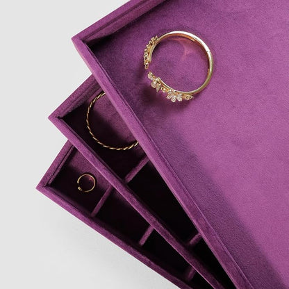 Velvet Stackable Jewelry Display Flat Tray - Image 6