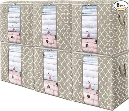 WISELIFE Storage Bags 6 Pack/100L Large Blanket Clothes Organization and by WiseLife