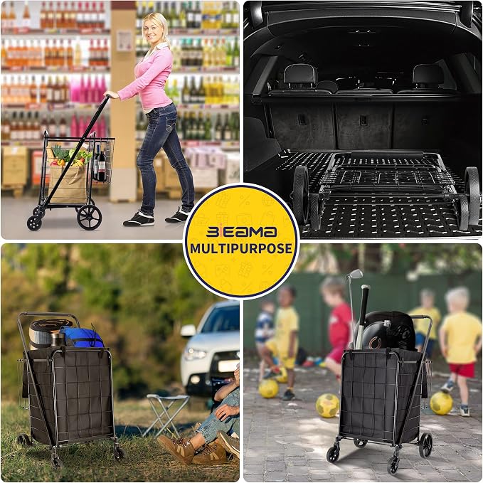 BIEAMA Folding Shopping Cart - Image 9