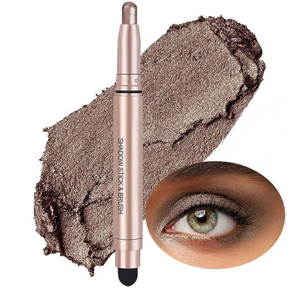 Dark Brown Eyeshadow Stick Makeup, Waterproof Hypoallergenic Long Lasting Cream by Qeetvia