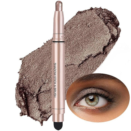 Dark Brown Eyeshadow Stick Makeup, Waterproof Hypoallergenic Long Lasting Cream by Qeetvia