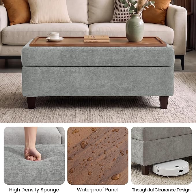 GENTEACO 45" Storage Ottoman Bench - Image 7