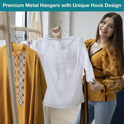 Chrome Metal Hangers, Heavy Duty Clothes Hangers - Image 8