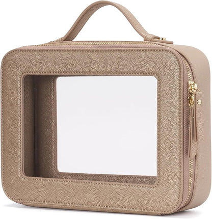 Popvibe Clear Makeup Bag Travel Cosmetic Case Transparent Toiletry Bag by POPVIBE