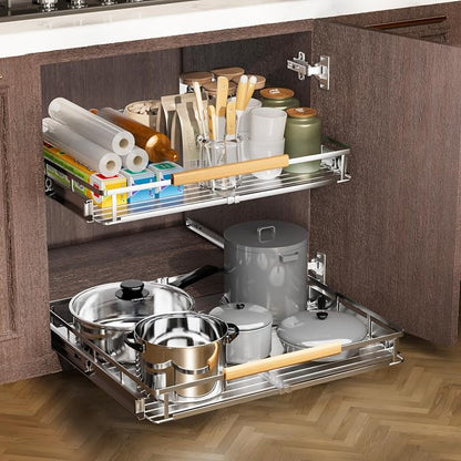 1 Pack Expandable Pull Out Cabinet Organizer，Side Mounting - Image 8