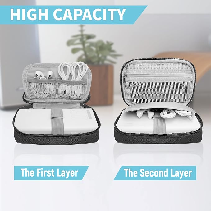 Lcsmaokin Electronics Travel Organizer, Portable Waterproof Electronic Travel - Image 3