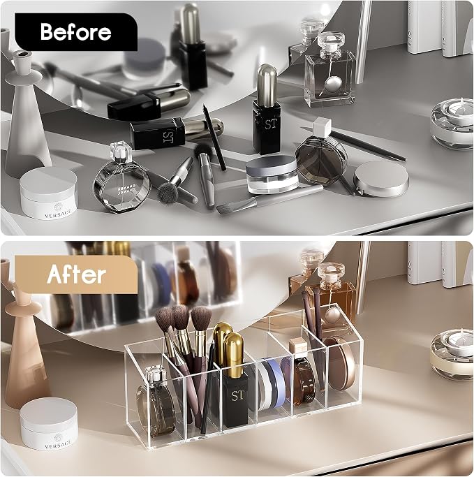Acina 2PCS Clear Makeup Brush Holder Organizer, Acrylic Cosmetic Brushes Storage - Image 6