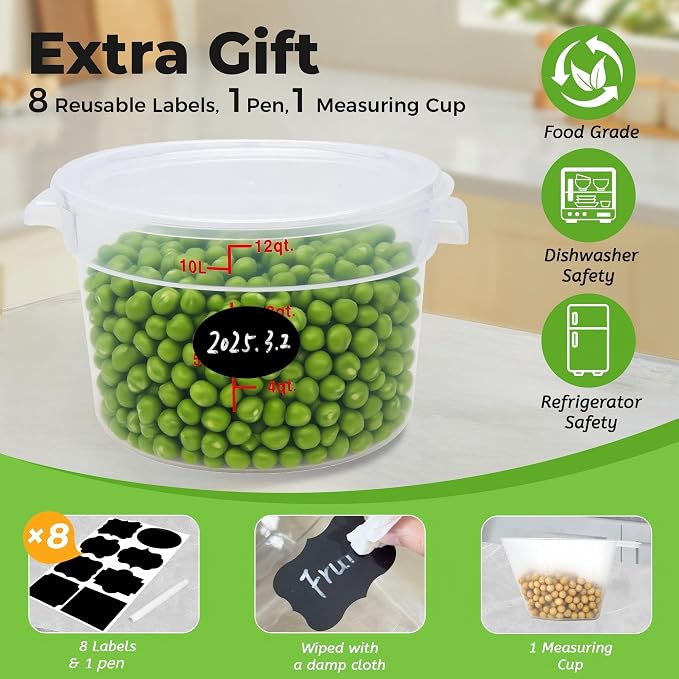 4 Pack Round Food Storage Containers - Image 4