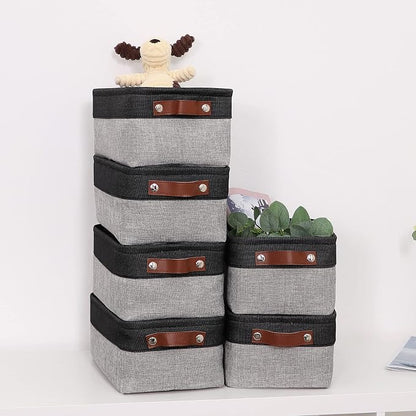 HNZIGE Small Storage Baskets Fabric BinsBaskets - Image 3