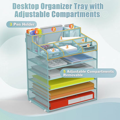 Docnest 6 Tier Mesh Desk Organizer - Image 5