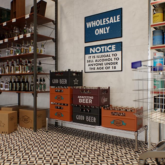 14" Deep x 54" Wide x 8" Height 1-Tier Wire Shelving Kit | NSF Commercial - Image 7