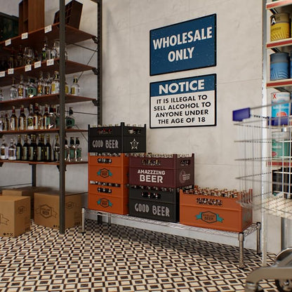 14" Deep x 54" Wide x 8" Height 1-Tier Wire Shelving Kit | NSF Commercial - Image 7