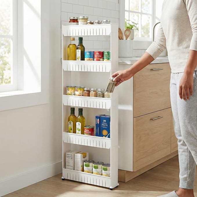 Slim Rolling Storage Cart - Image 2