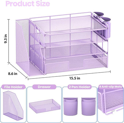 OPNICE Desk Organizer, 4-Tier Desktop File Organizer - Image 4