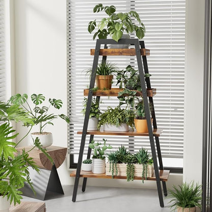 VECELO Ladder Shelf, 4-Tier Bookshelf - Image 7