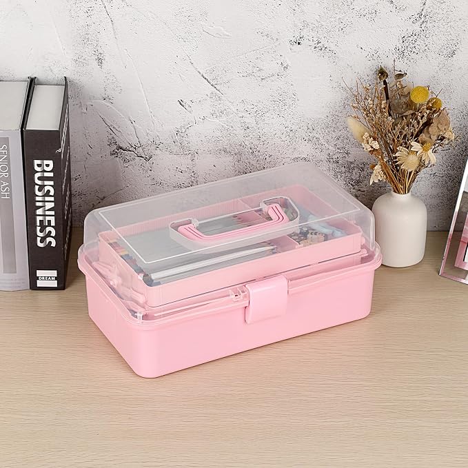 BTSKY 3-Layer Plastic Dividing Storage Box Craft Organizer and Storage - Image 3