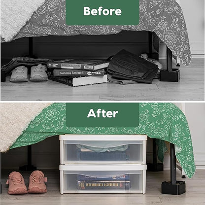 IRIS USA 22 Qt Under Bed Storage, Stackable Organizer Bin Plastic Container - Image 5
