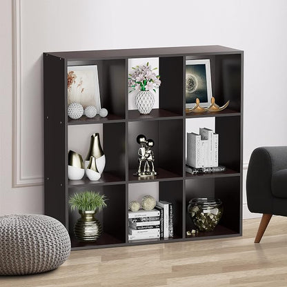 ZenStyle 9 Cube Storage Shelf Organizer, Wooden Bookshelf System Display Cube - Image 7