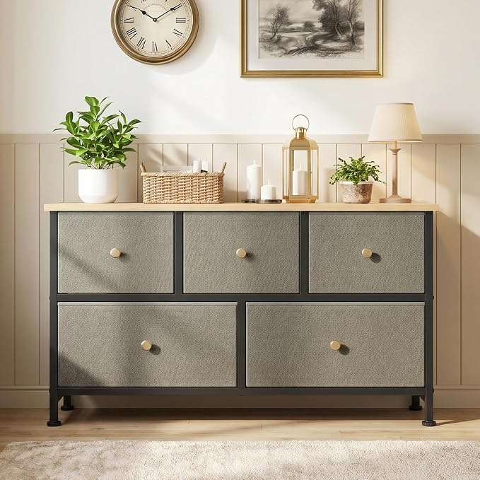OLIXIS 5 Drawer Dresser for Bedroom, Storage Organizer Unit for Closet | Chest - Image 2