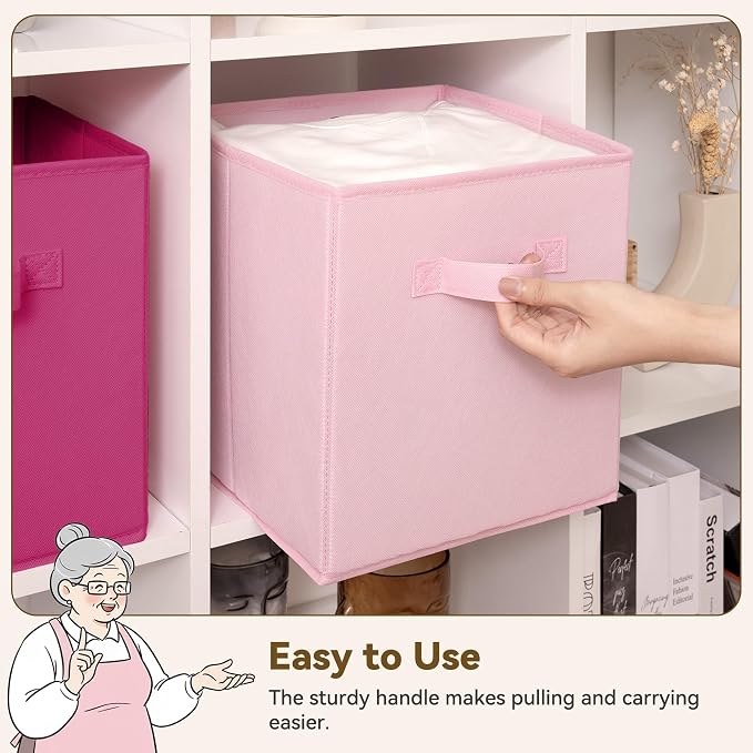 GRANNY SAYS 11 Inch Cube Storage Bins, Cube Storage Organizer, Fabric - Image 7