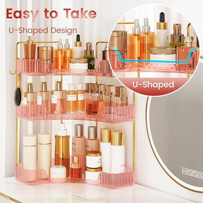 Corner Bathroom Counter Organizer 3-Tier Bathroom Organizer Countertop - Image 4