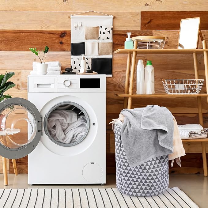 Patelai 3 Pieces Large Laundry Hamper Round Collapsible Organizer Storage Bin - Image 4