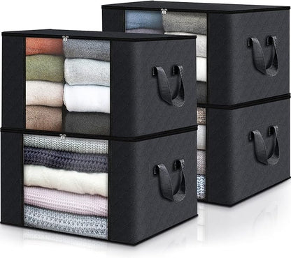Fab totes Storage Bags, Clothes Blanket Storage Bins Foldable Closet Organizers by Fabtotes