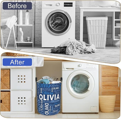 Custom Name Laundry Hamper, Personalized Laundry Basket - Image 7