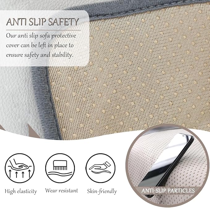 3pcs Sofa Covers, Non Slip Couch Covers Sofa Armrest Covers Washable Furniture - Image 4