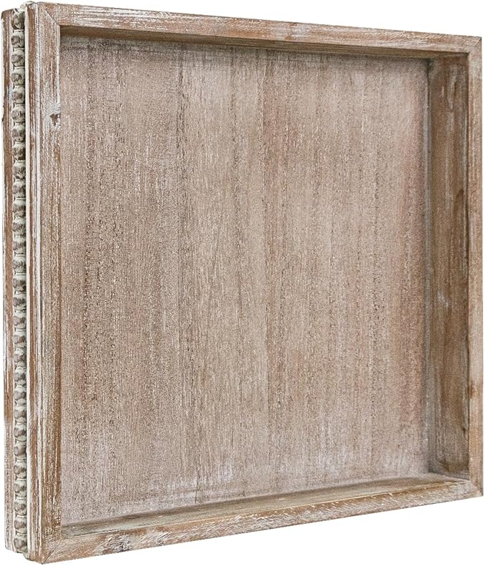 MAONAME Wood Serving Tray, Farmhouse Wooden Tray by MAONAME