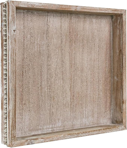 MAONAME Wood Serving Tray, Farmhouse Wooden Tray by MAONAME