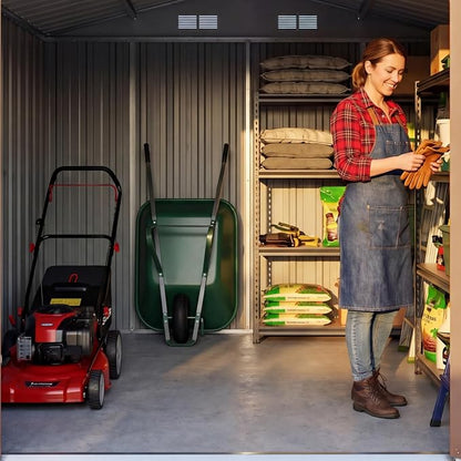 Devoko 8x12 FT Outdoor Storage Shed, Metal Tool Shed - Image 3