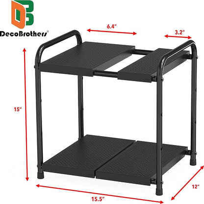 Deco Brothers Under Sink 2 Tier Expandable Shelf Organizer - Image 4