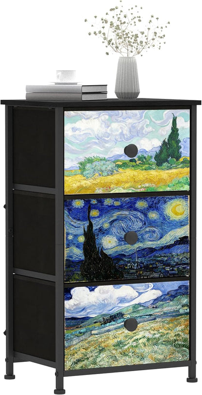 Dresser with 3 Drawers Van Gogh Drawer Dresser by EXOTICA