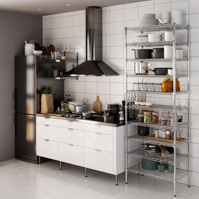 18" Deep x 30" Wide x 86" Height Wire Shelving Kit | 10-Tier | NSF Commercial - Image 2