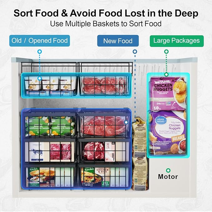 iSPECLE Large Chest Freezer Organizer Bins - Image 5