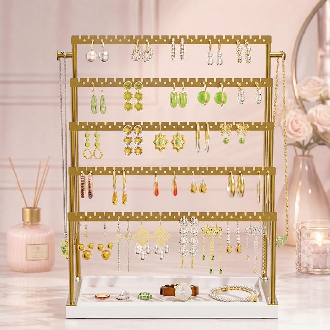 Large 5 Tier Earring Organizer and Holder, jewelry organizer stand, elegant - Image 6