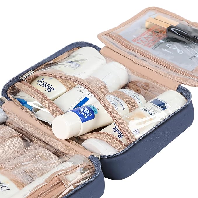 NISHEL Travel Toiletry Bag for Women, Makeup Essentials Organizer, Hanging Case - Image 5