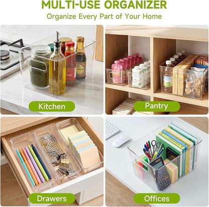 YKIOKE 8 Pack Clear Plastic Storage Bins - Image 6