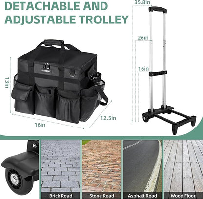 Large Rolling Cleaning Caddy Bag - Image 2