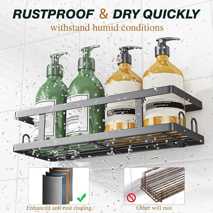 Youvip Adhesive Shower Caddy, Shower Shelves - Image 3