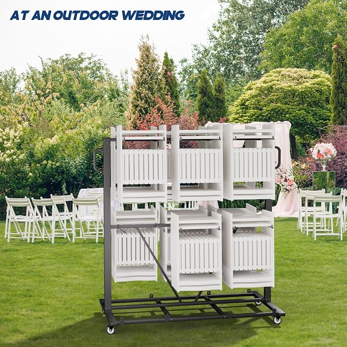 Folding Chair Rack, Heavy-Duty Chair Cart - Image 7