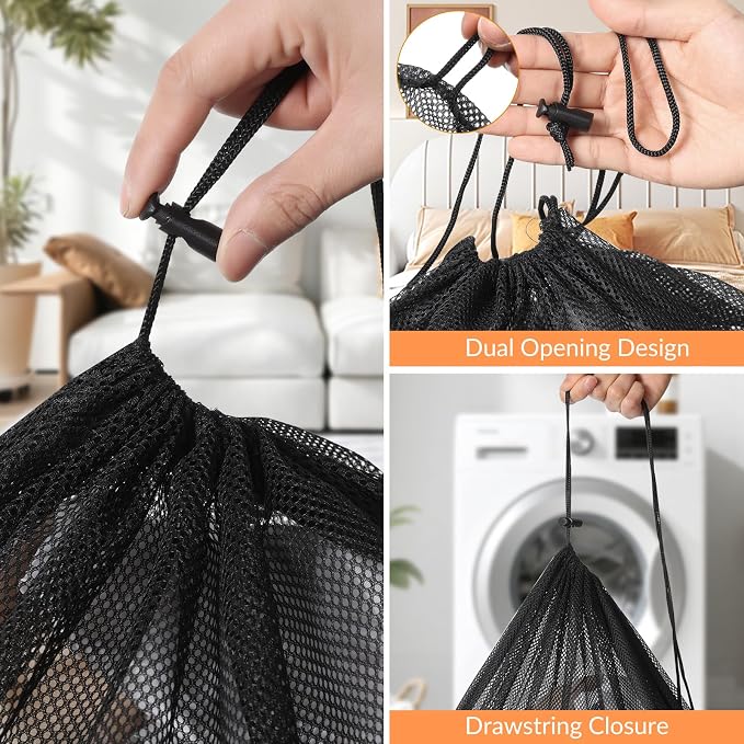 2 Pack Mesh Laundry Bags - Image 3