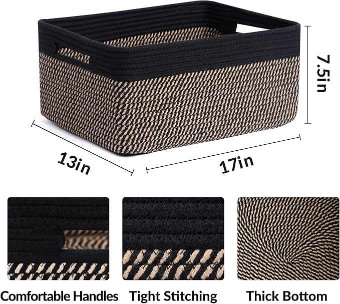 Large Storage Baskets for Shelves, Closet Organizers Bins for Clothes Blanket - Image 2