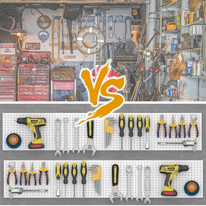 Peg Board, 4 Pack Metal Peg Board Panels - Image 9