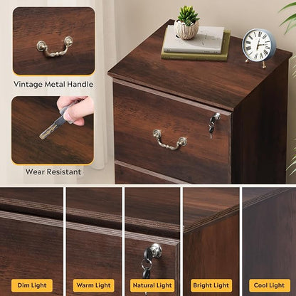 DEVAISE 2 Drawer File Cabinet, Small Office Furniture - Image 5