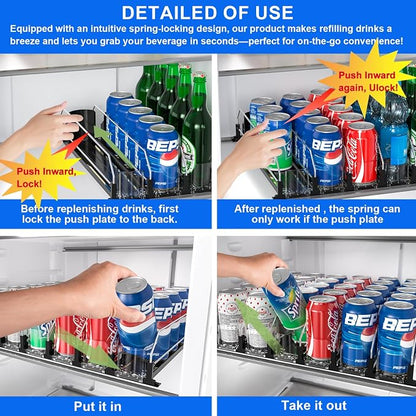 Drink Organizer for Fridge, Upgrade Soda Can Dispenser for Refrigerator - Image 4