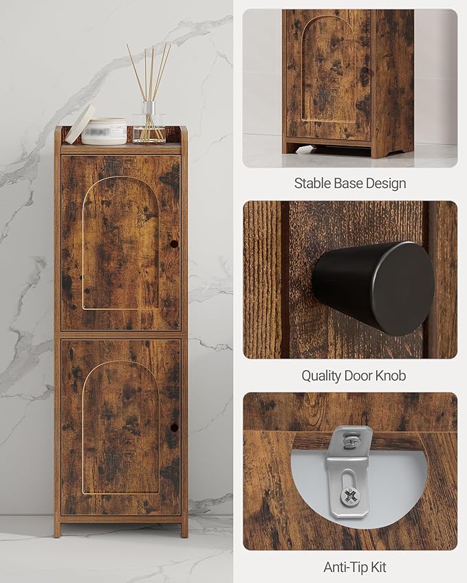 Hzuaneri Bathroom Storage Cabinet, Small Corner Floor Cabinet - Image 4